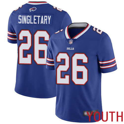 Youth Buffalo Bills #26 Devin Singletary Royal Blue Team Color Vapor Untouchable Limited Player NFL Jersey->youth nfl jersey->Youth Jersey